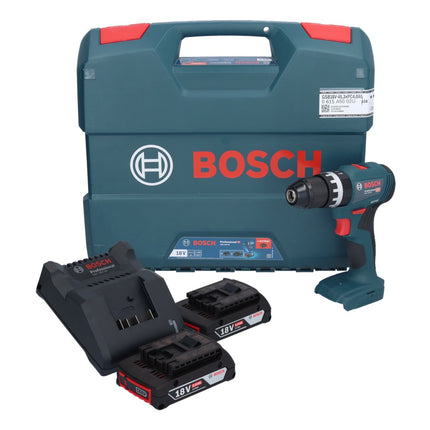 Bosch GSB 18V-45 Profesjonalna akumulatorowa wiertarko-wkrętarka udarowa 18 V 45 Nm ( 06019K3302 ) Bezszczotkowa + 2x akumulator 2,0 Ah + ładowarka + walizka L