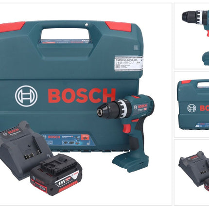 Bosch GSB 18V-45 Profesjonalna akumulatorowa wiertarko-wkrętarka udarowa 18 V 45 Nm bezszczotkowa + 1x akumulator 5,0 Ah + ładowarka + walizka L