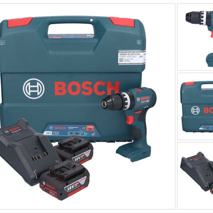 Bosch GSB 18V-45 Profesjonalna akumulatorowa wiertarko-wkrętarka udarowa 18 V 45 Nm bezszczotkowa + 2x akumulator 5,0 Ah + ładowarka + walizka L