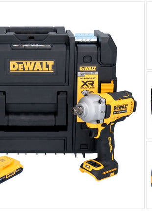 Clé à chocs sans fil DeWalt DCF 892 NT 18 V 813 Nm 1/2" sans balai + 1x batterie 2,0 Ah + TSTAK - sans chargeur