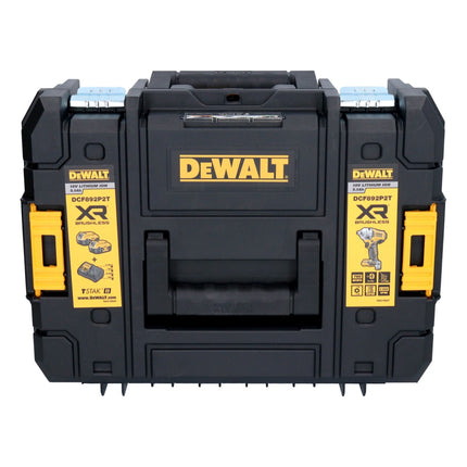 Akumulatorowy klucz udarowy DeWalt DCF 892 M2T 18 V 813 Nm 1/2" bezszczotkowy + 2x akumulator 4,0 Ah + ładowarka + TSTAK