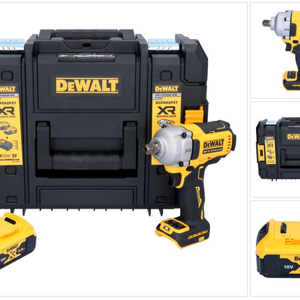 Akumulatorowy klucz udarowy DeWalt DCF 892 NT 18 V 813 Nm 1/2" bezszczotkowy + 1x akumulator 5,0 Ah + TSTAK - bez ładowarki