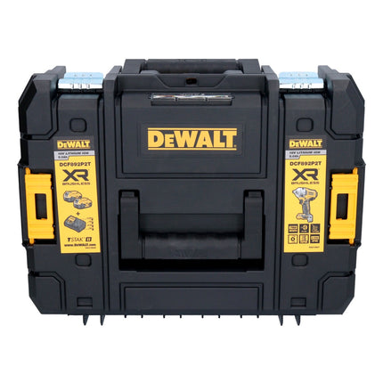 Akumulatorowy klucz udarowy DeWalt DCF 892 P2T 18 V 813 Nm 1/2" bezszczotkowy + 2x akumulator 5,0 Ah + ładowarka + TSTAK