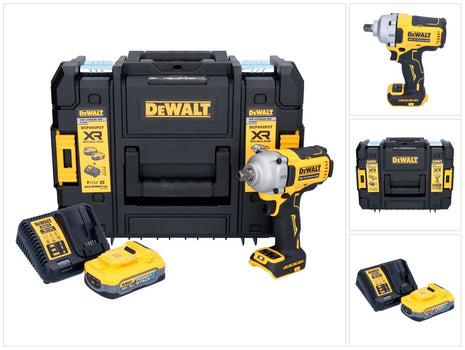 DeWalt DCF 892 H1T Clé à choc 18 V 813 Nm 1/2'' Brushless + 1x batterie Powerstack 5,0 Ah + chargeur + TSTAK