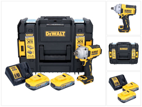 DeWalt DCF 892 H2T Clé à choc 18 V 813 Nm 1/2'' Brushless + 2x Powerstack batterie 5,0 Ah + chargeur + TSTAK