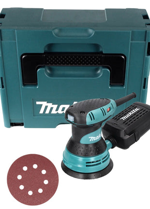 Makita BO 5031 Exzenterschleifer 300 Watt 125 mm + 50x Schleifpapier K80 + Makpac