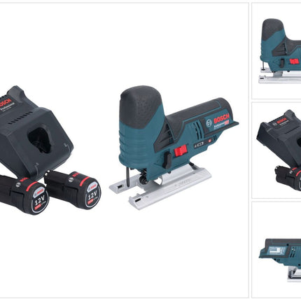 Bosch GST 12V-70 Profesjonalna wyrzynarka akumulatorowa 12 V 70 mm + 2x akumulator 2,0 Ah + ładowarka