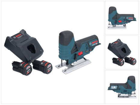 Bosch GST 12V-70 Profesjonalna wyrzynarka akumulatorowa 12 V 70 mm + 2x akumulator 3,0 Ah + ładowarka