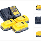 Zestaw startowy akumulatorów DeWalt DCB 1104 E3 12 V / 18 V 3x akumulator Powerstack 1,7 Ah + ładowarka DCB 1104