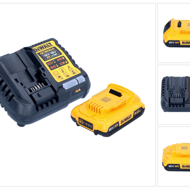 Zestaw startowy akumulatorów DeWalt DCB 1104 D1 12 V / 18 V 1x akumulator 2,0 Ah + ładowarka DCB 1104
