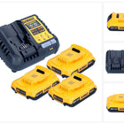 Zestaw startowy akumulatorów DeWalt DCB 1104 D3 12 V / 18 V 3x akumulator 2,0 Ah + ładowarka DCB 1104