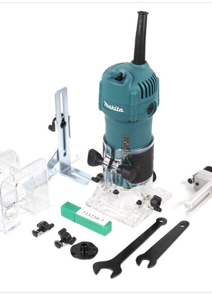 Makita 3710 - 530 W Kantenfräse mit transparenten Führungsschuh und 6 mm Ø - Toolbrothers