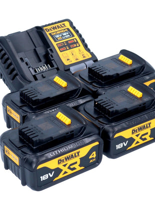 DeWalt DCB 1104 M4 Akku Starter Set 12 V / 18 V 4x Akku 4,0 Ah + DCB 1104 Ladegerät