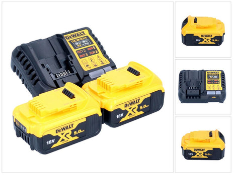 Zestaw startowy akumulatorów DeWalt DCB 1104 P2 12 V / 18 V 2x akumulator 5,0 Ah + ładowarka DCB 1104