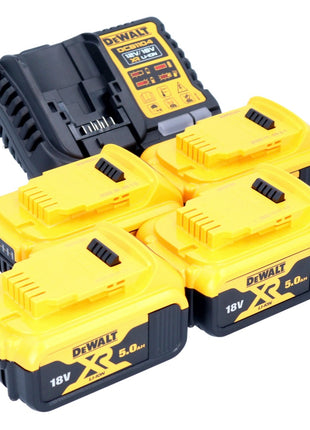 DeWalt DCB 1104 P4 set de arranque de batería 12 V / 18 V 4x baterías 5,0 Ah + cargador DCB 1104