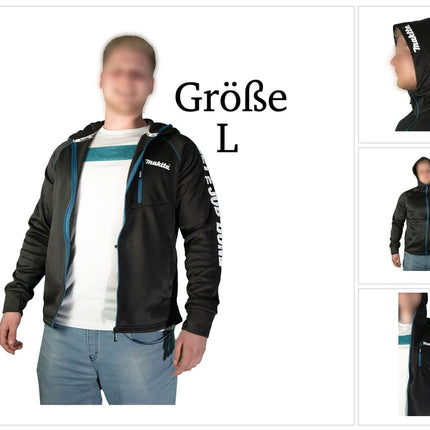 Makita Polar Tec Hoodie Jacke L mit Kapuze Arbeit und Freizeit ( 98P214-L ) 100 % Polyester