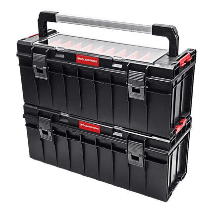 Toolbrothers RHINO Wąska walizka narzędziowa ECO Handling+ Xtra Long 29 l IP54 + półka na narzędzia