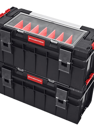 Toolbrothers RHINO Werkzeugkoffer ECO Long Edition Handling+ modularer Organizer 545 x 270 x 246 mm 22 l stapelbar IP54