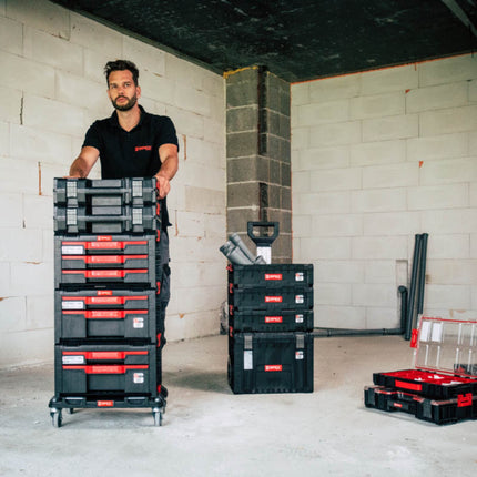 Toolbrothers RHINO L Mobilny wózek transportowy ECO z metalowymi kołami skrętnymi i hamulcem