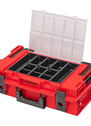 Toolbrothers RHINO XXL Werkzeugkoffer ULTRA Handling+ Höhe M Custom modularer Organizer 585 x 385 x 190 mm 15,4 l stapelbar IP66