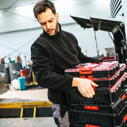 Toolbrothers RHINO XXL Organizer ECO Wysokość XL Pudełka 13,5 l IP66 z wyjmowanymi pudełkami + przegródki