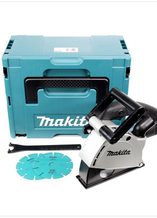 Makita SG 1251 J Mauernutfräse mit 1.400 Watt im Makpac + 2 Diamantscheiben 125 mm - Toolbrothers