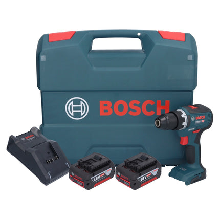 Bosch GSR 18V-55 Profesjonalna akumulatorowa wiertarko-wkrętarka 18 V 55 Nm bezszczotkowa + 2x akumulator 4,0 Ah + ładowarka + walizka L