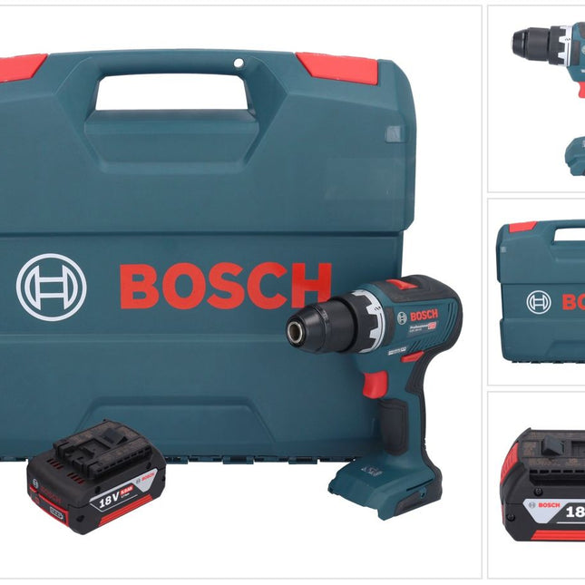 Bosch GSR 18V-55 Profesjonalna akumulatorowa wiertarko-wkrętarka 18 V 55 Nm bezszczotkowa + 1x akumulator 5,0 Ah + walizka L - bez ładowarki