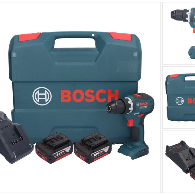 Bosch GSR 18V-55 Profesjonalna akumulatorowa wiertarko-wkrętarka 18 V 55 Nm bezszczotkowa + 2x akumulator 5,0 Ah + ładowarka + walizka L