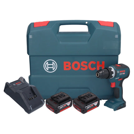 Bosch GSR 18V-55 Profesjonalna akumulatorowa wiertarko-wkrętarka 18 V 55 Nm bezszczotkowa + 2x akumulator 5,0 Ah + ładowarka + walizka L