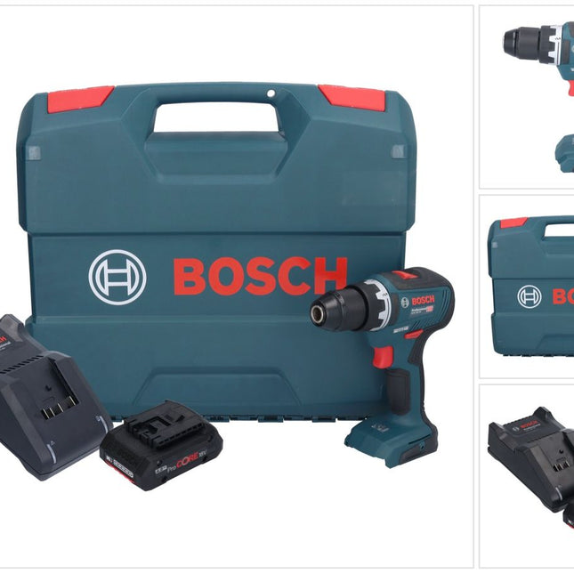 Bosch GSR 18V-55 Profesjonalna akumulatorowa wiertarko-wkrętarka 18 V 55 Nm bezszczotkowa + 1x akumulator ProCORE 4,0 Ah + ładowarka + walizka L