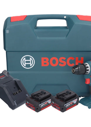 Bosch GSR 18V-45 Professional Akku Bohrschrauber 18 V 45 Nm Brushless + 2x Akku 4,0 Ah + Ladegerät + L-Case