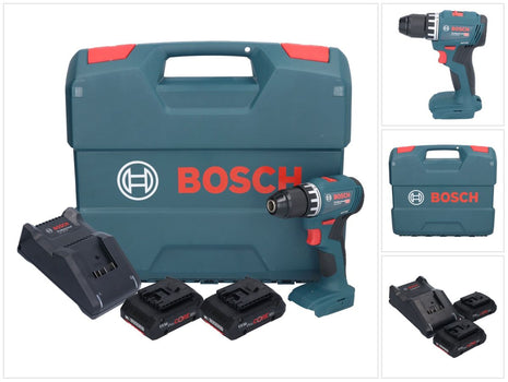 Bosch GSR 18V-45 Professional Akku Bohrschrauber 18 V 45 Nm Brushless + 2x ProCORE Akku 4,0 Ah + Ladegerät + L-Case