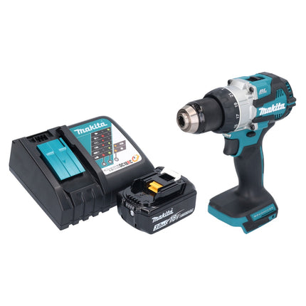 Makita DHP 489 RF1 akumulatorowa wiertarko-wkrętarka udarowa 18 V 73 Nm bezszczotkowa + 1x akumulator 3,0 Ah + ładowarka