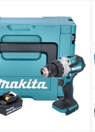 Makita DHP 489 T1J akumulatorowa wiertarko-wkrętarka udarowa 18 V 73 Nm bezszczotkowa + 1x akumulator 5,0 Ah + Makpac - bez ładowarki