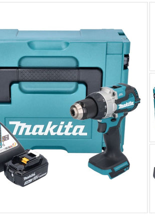 Makita DDF 489 RF1J Akku Bohrschrauber 18 V 73 Nm Brushless + 1x Akku 3,0 Ah + Ladegerät + Makpac