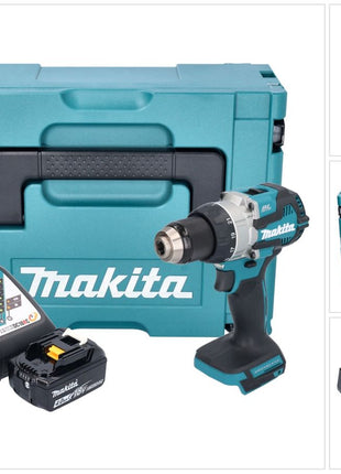 Makita DDF 489 RM1J akumulatorowa wiertarko-wkrętarka 18 V 73 Nm bezszczotkowa + 1x akumulator 4,0 Ah + ładowarka + Makpac