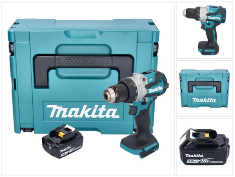 Makita DDF 489 T1J akumulatorowa wiertarko-wkrętarka 18 V 73 Nm bezszczotkowa + 1x akumulator 5,0 Ah + Makpac - bez ładowarki