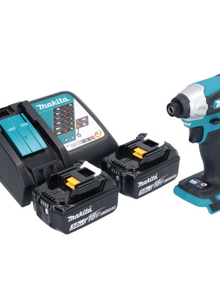 Makita DTD 157 RF akumulatorowy klucz udarowy 18 V 140 Nm 1/4" bezszczotkowy + 2x akumulator 3,0 Ah + ładowarka