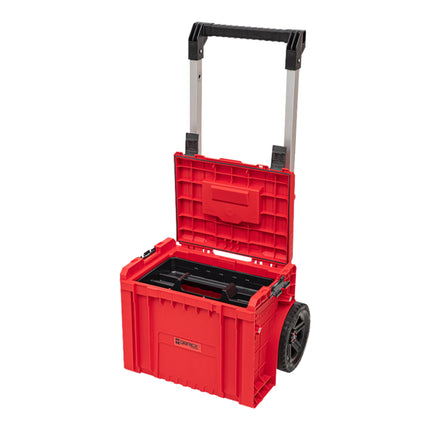 Qbrick System PRO Cart 2.0 Plus RED ULTRA HD sztaplowany 490 x 415 x 660 mm 29 l IP54 zdejmowany podwójny uchwyt teleskopowy