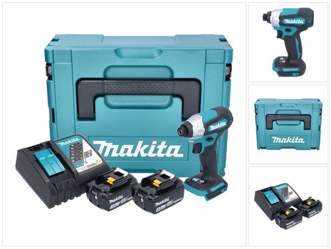 Makita DTD 157 RFJ akumulatorowy klucz udarowy 18 V 140 Nm 1/4" bezszczotkowy + 2x akumulator 3,0 Ah + ładowarka + Makpac