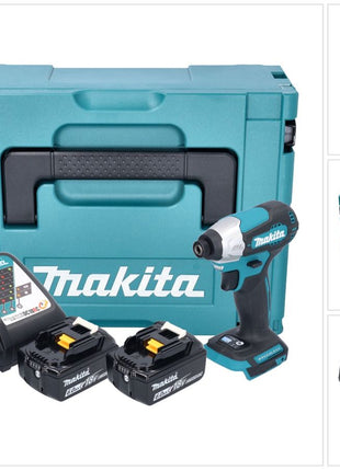 Makita DTD 157 RGJ akumulatorowy klucz udarowy 18 V 140 Nm 1/4" bezszczotkowy + 2x akumulator 6,0 Ah + ładowarka + Makpac