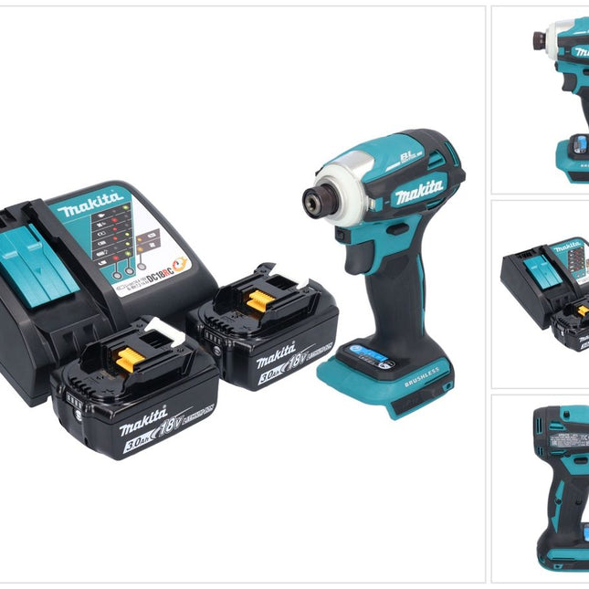 Makita DTD 172 RF akumulatorowy klucz udarowy 18 V 180 Nm 1/4" bezszczotkowy + 2x akumulator 3,0 Ah + ładowarka