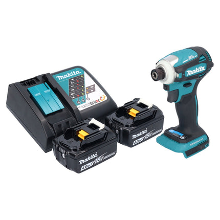 Makita DTD 172 RM akumulatorowy klucz udarowy 18 V 180 Nm 1/4" bezszczotkowy + 2x akumulator 4,0 Ah + ładowarka