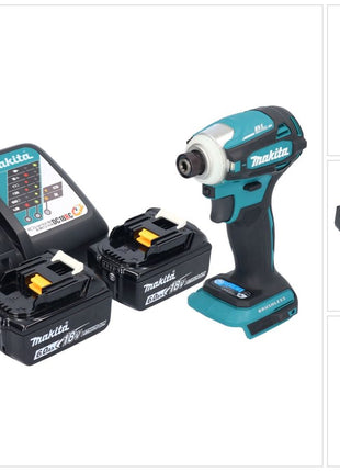 Makita DTD 172 RG akumulatorowy klucz udarowy 18 V 180 Nm 1/4" bezszczotkowy + 2x akumulator 6,0 Ah + ładowarka