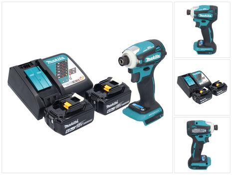 Makita DTD 172 RG akumulatorowy klucz udarowy 18 V 180 Nm 1/4" bezszczotkowy + 2x akumulator 6,0 Ah + ładowarka