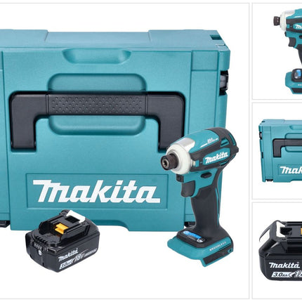 Makita DTD 172 F1J akumulatorowy klucz udarowy 18 V 180 Nm 1/4" bezszczotkowy + 1x akumulator 3,0 Ah + Makpac - bez ładowarki