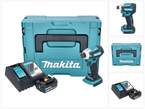 Makita DTD 172 RF1J akumulatorowy klucz udarowy 18 V 180 Nm 1/4" bezszczotkowy + 1x akumulator 3,0 Ah + ładowarka + Makpac