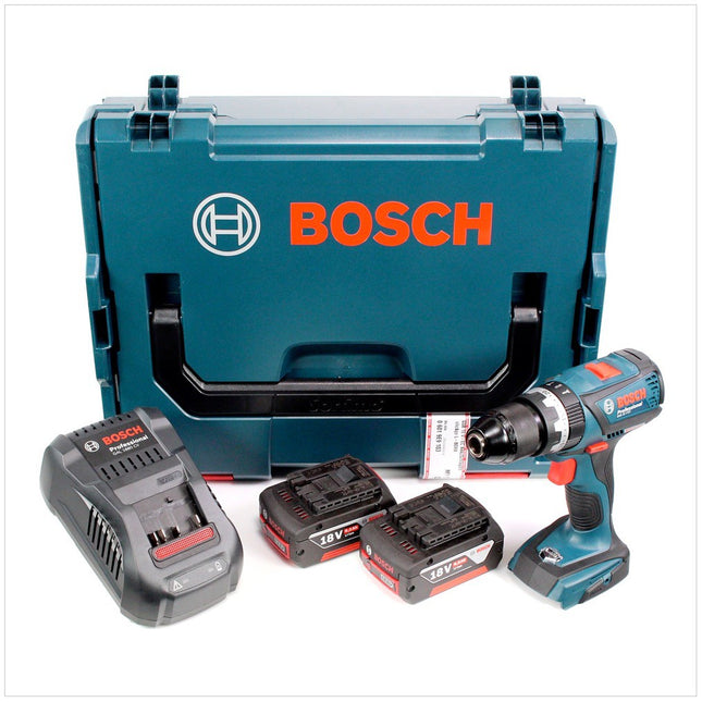 Bosch GSB 18 V-EC Akku Schlagbohrschrauber 2016 neue Version Metallbohrfutter + 2x 6 Ah Akku + Lader in L-Boxx - Toolbrothers