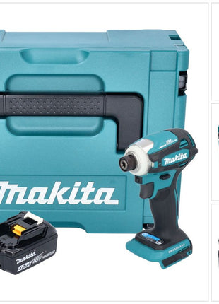 Makita DTD 172 M1J Akku Schlagschrauber 18 V 180 Nm 1/4" Brushless + 1x Akku 4,0 Ah + Makpac - ohne Ladegerät